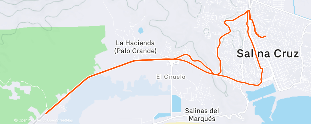 Map of the activity, Ciclismo