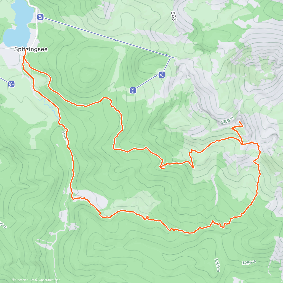 Map of the activity, Trailrun Rotwand
