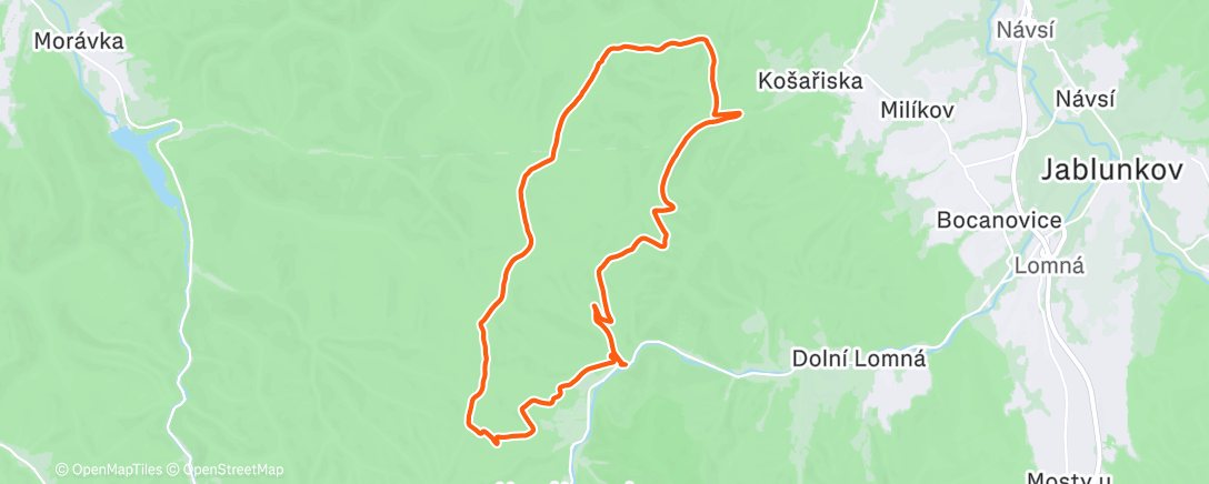 Map of the activity, Morning Hike