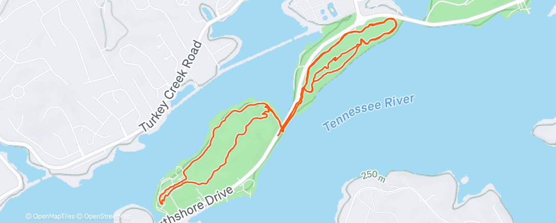 Map of the activity, 🔋 Afternoon Trail Run