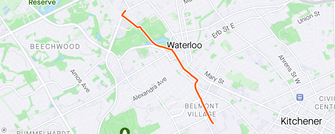 Map of the activity, Morning Ride