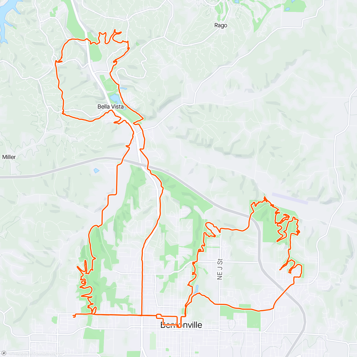 Map of the activity, Seeing so many groups out was awesome. We were out on a BIG MTB 🧨