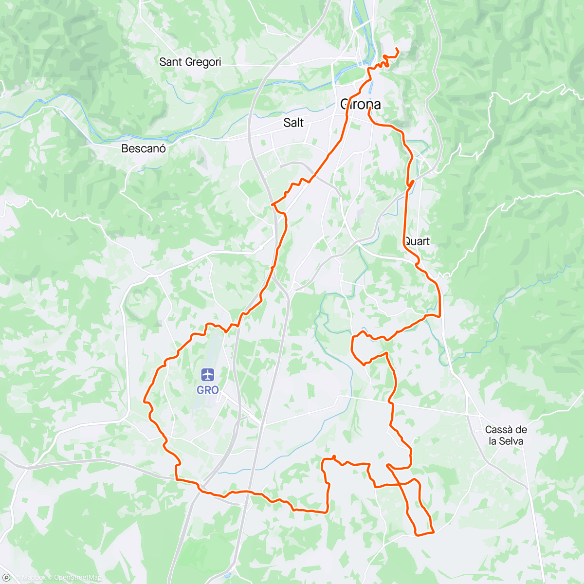 Map of the activity, Gravel fatcamp by Mick