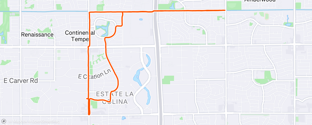 Map of the activity, Morning Run