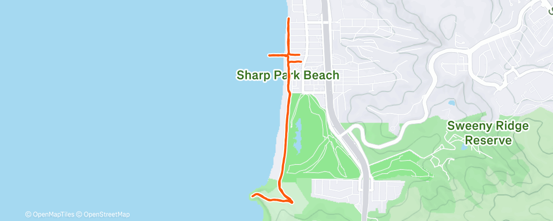Map of the activity, Morning Run