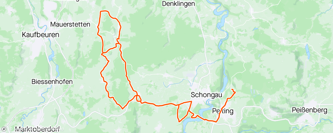 Map of the activity, Mountainbike