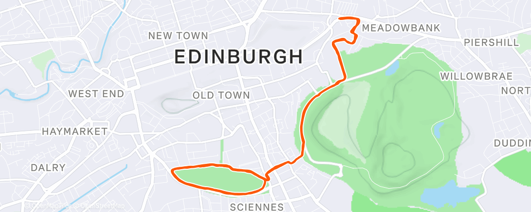 Map of the activity, Meadows 5x5'