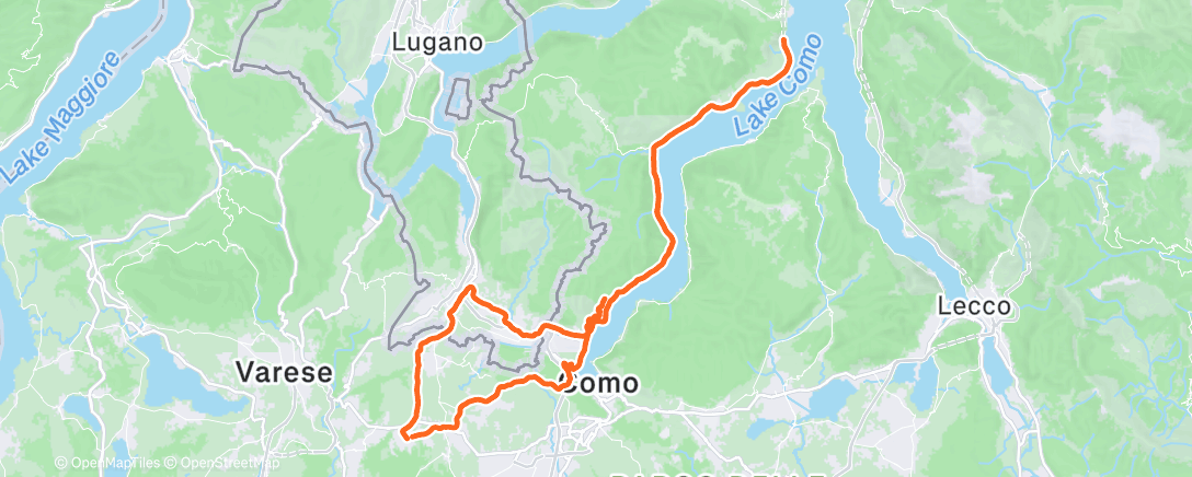 Map of the activity, Pedalata dell'ora di pranzo