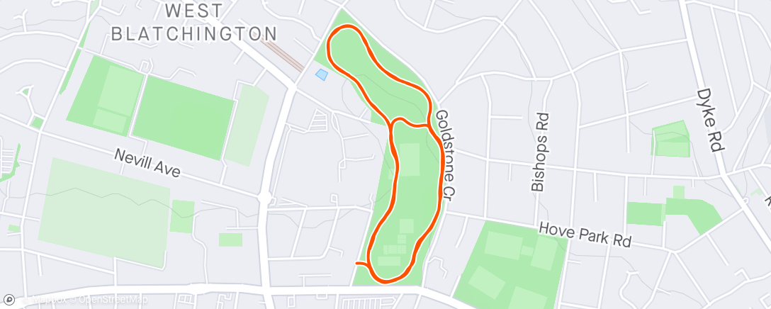 Map of the activity, Mid week tempo 🏃‍♂️