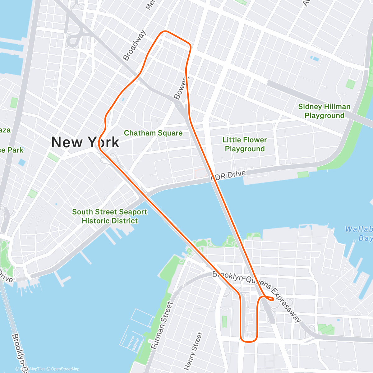 Map of the activity, Zwift - 8. Five Bumps on Double Span Spin in New York