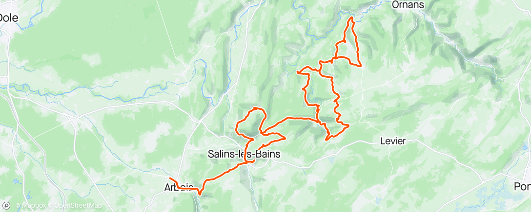Map of the activity, Sortie du mardi