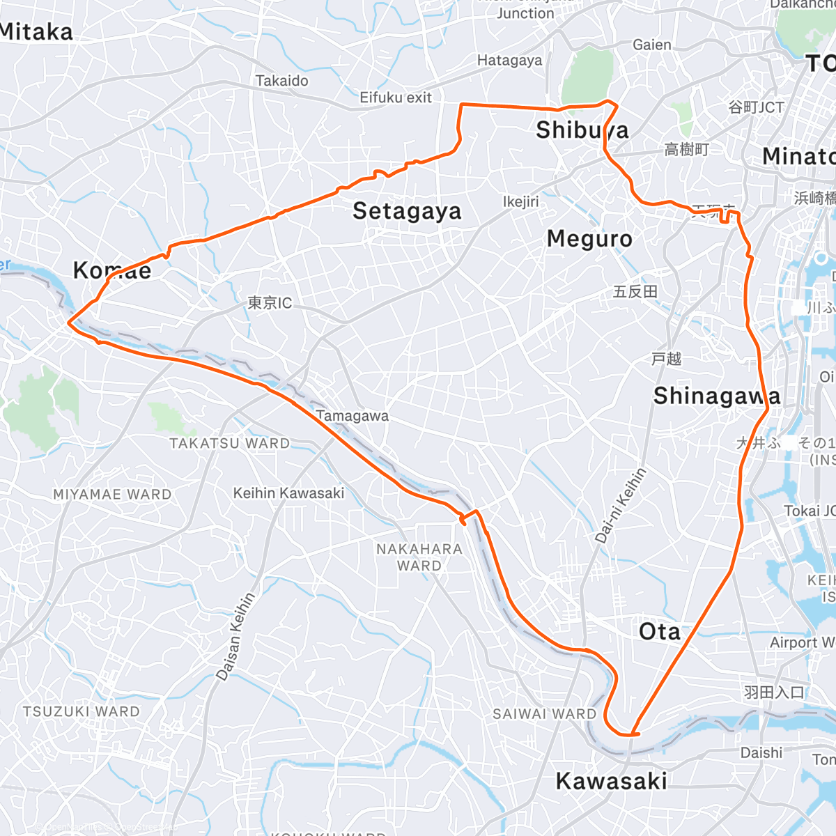 Map of the activity, たい焼きライド：pretty cool but with Oreo & Cream flavor I had to go