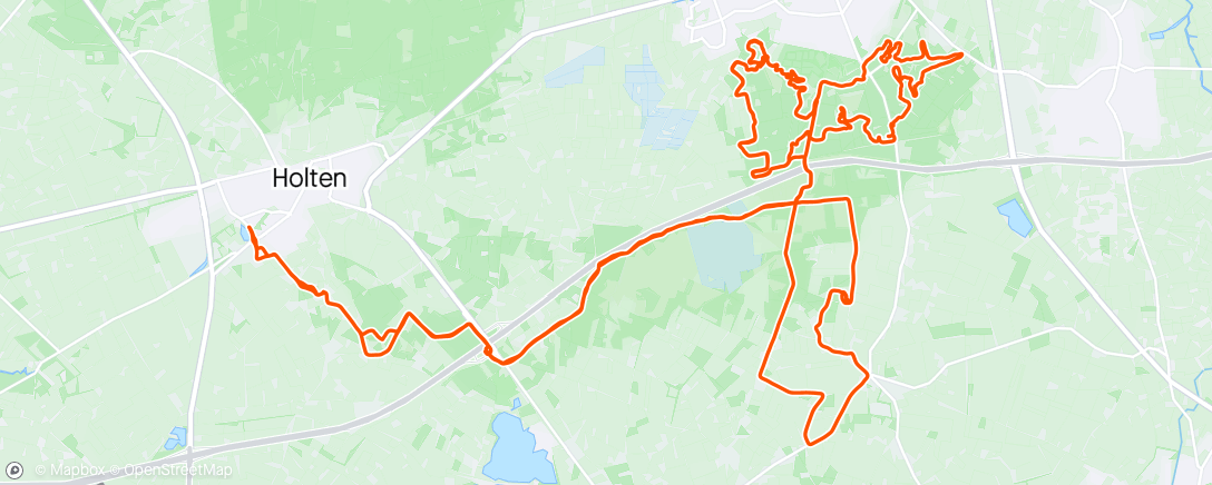 Map of the activity, Ochtendrit op mountainbike