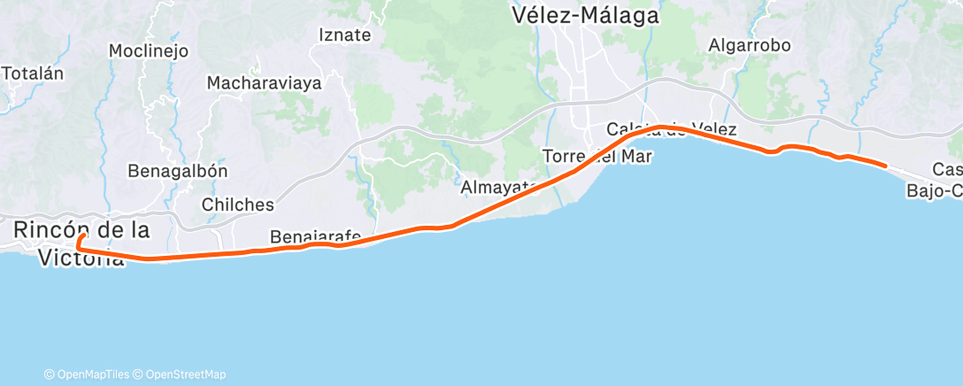 Map of the activity, Bicicleta por la mañana