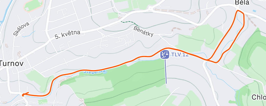 Map of the activity, Evening Walk