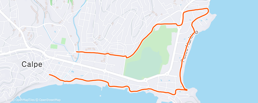 Map of the activity, Morning Run