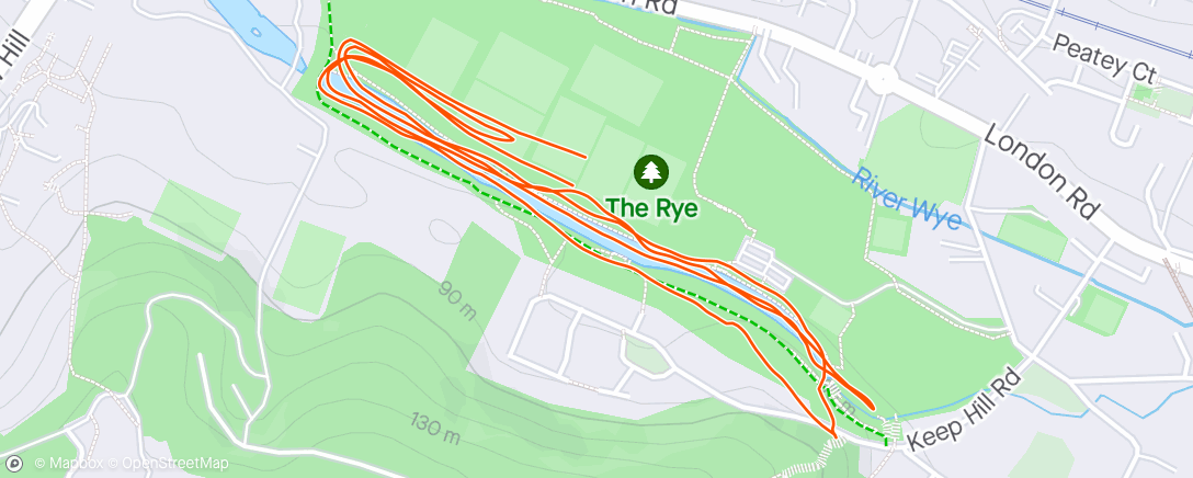 Map of the activity, 79th Park Run