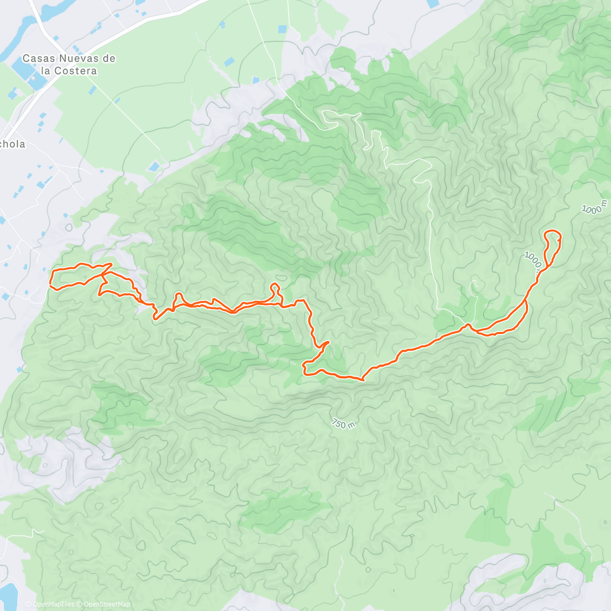Map of the activity, Salida Carrascoyana con chicas ALMA