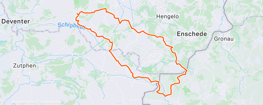 Map of the activity, Eerste road ride 2026