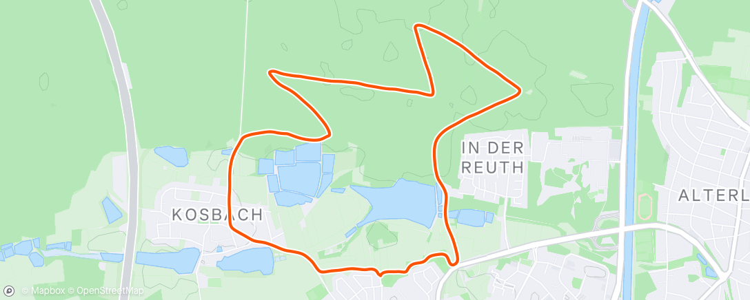 Map of the activity, Lauf am Nachmittag