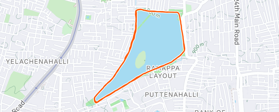 Map of the activity, Morning Run