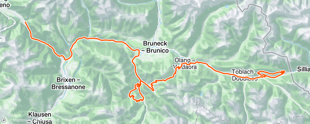 Map of the activity, Pedalata mattutina