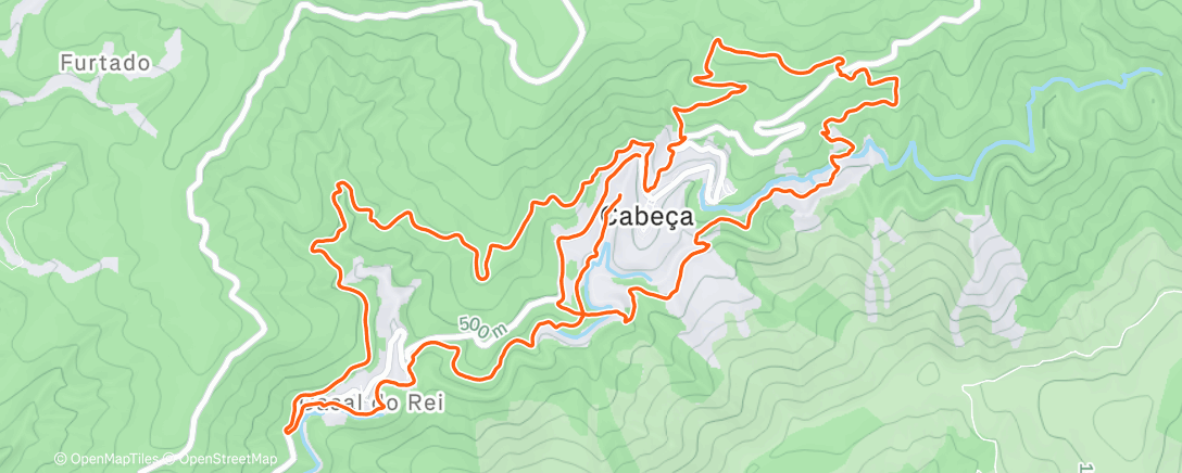 Карта физической активности (Trail Cabeça, Aldeia Natal🎅🌲)