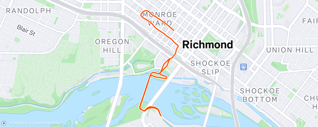 Map of the activity, Morning Run