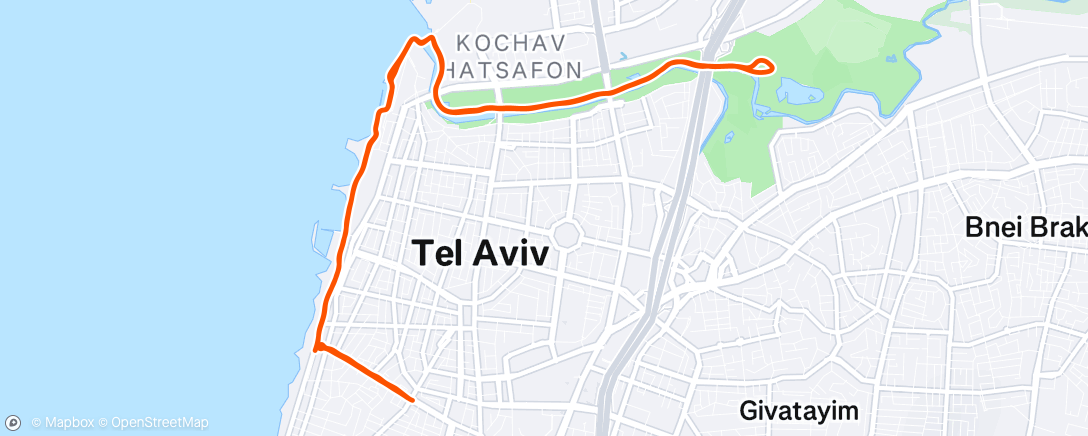 Map of the activity, Morning Run