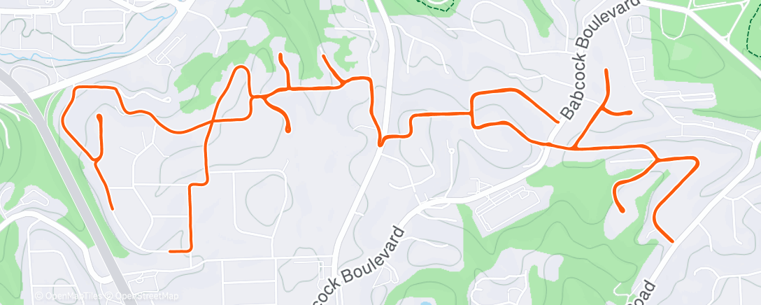 Map of the activity, Morning Run