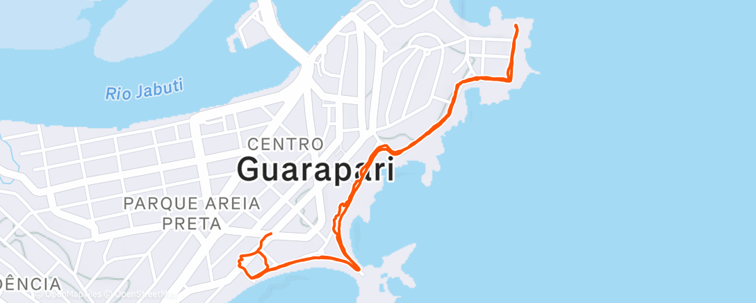 Map of the activity, Caminhada matinal