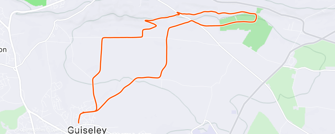 Map of the activity, Lunch Run