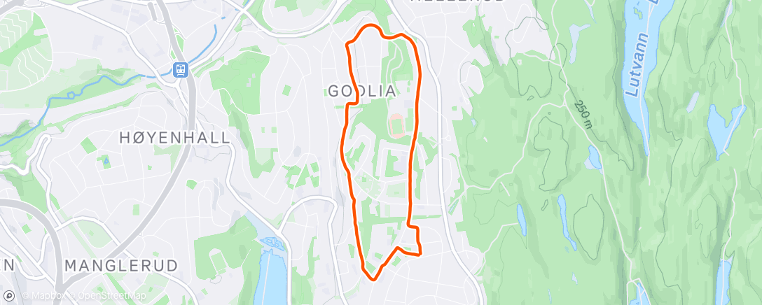 Map of the activity, Luftetur med Tempo 🐶