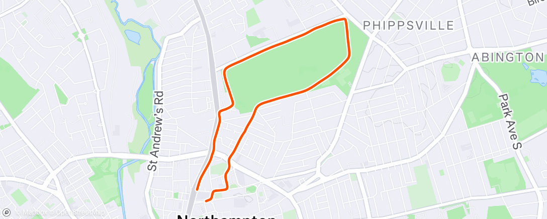Map of the activity, Evening Trail Run