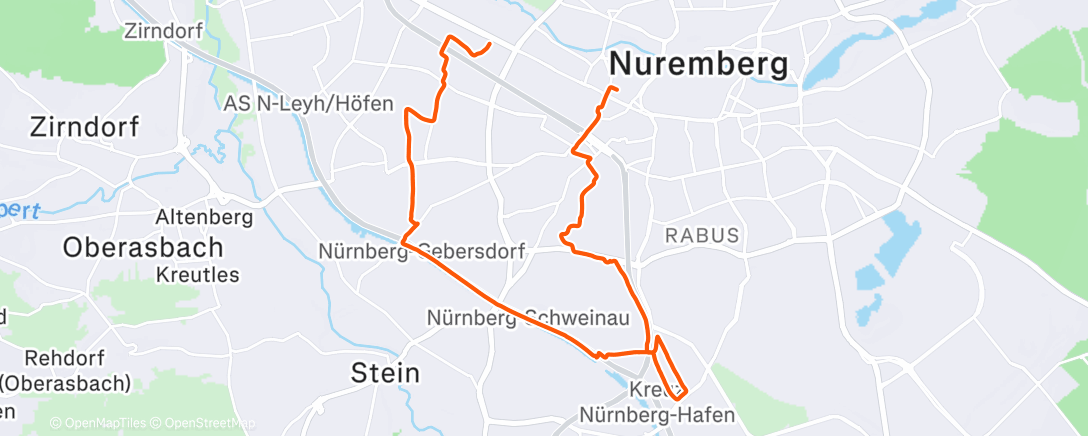 Map of the activity, Fahrt am Morgen