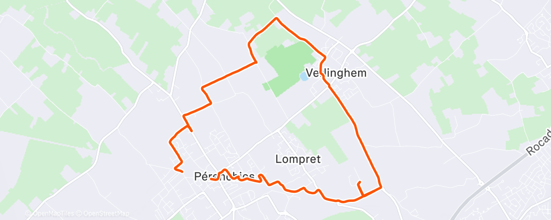 Map of the activity, Morning Run