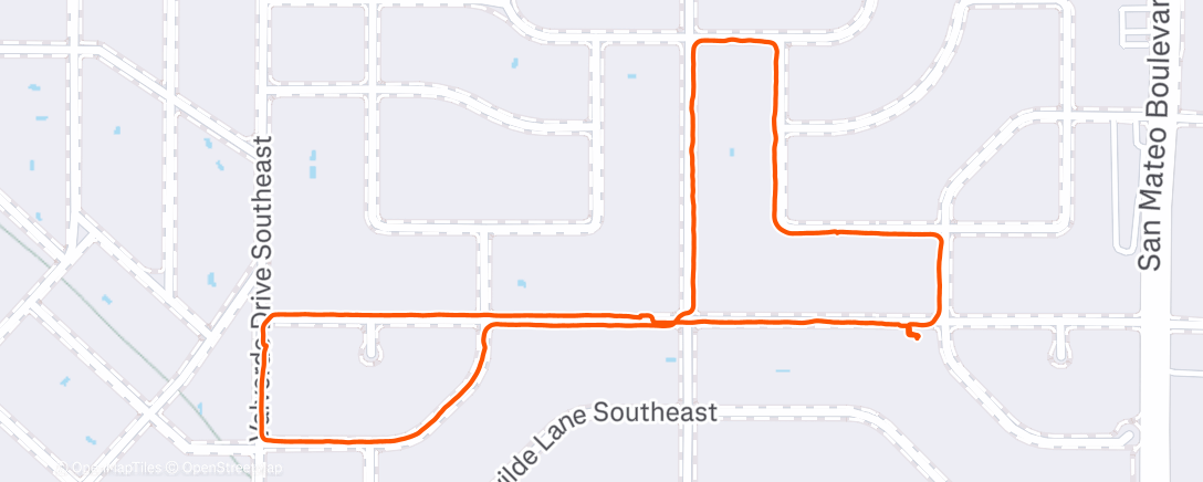 Map of the activity, Morning Walk