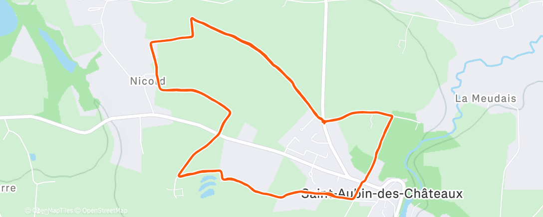 Карта физической активности (Afternoon Run)