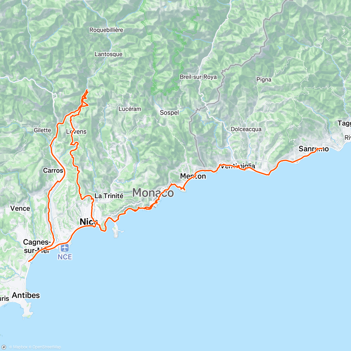 Map of the activity, ilBiker: Nizza 🇫🇷