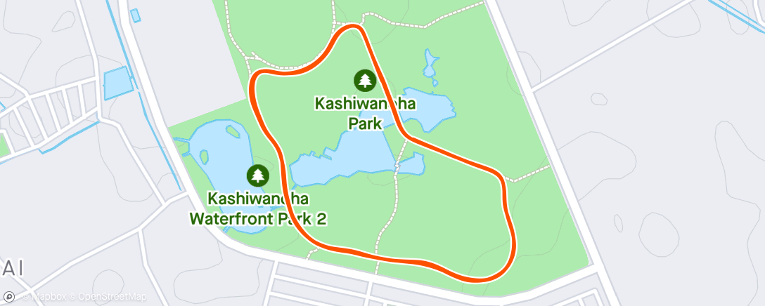 Mapa da atividade, Kashiwanoha parkrun #243