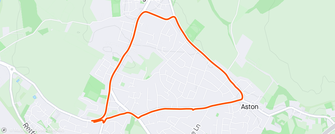 Map of the activity, Evening Run