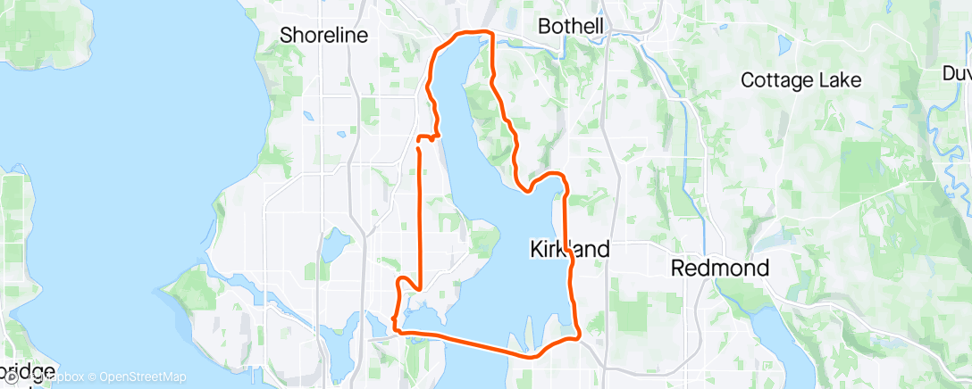 Map of the activity, Lunch Ride