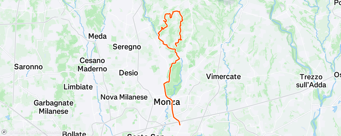 Mapa de la actividad (Sessione di mountain biking mattutina)