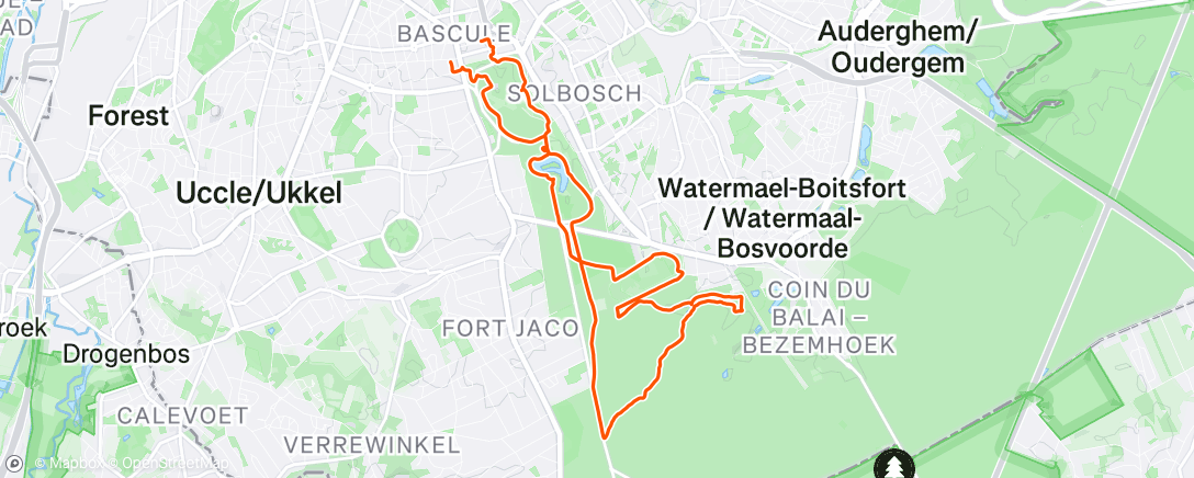 Map of the activity, Namiddagwandeling