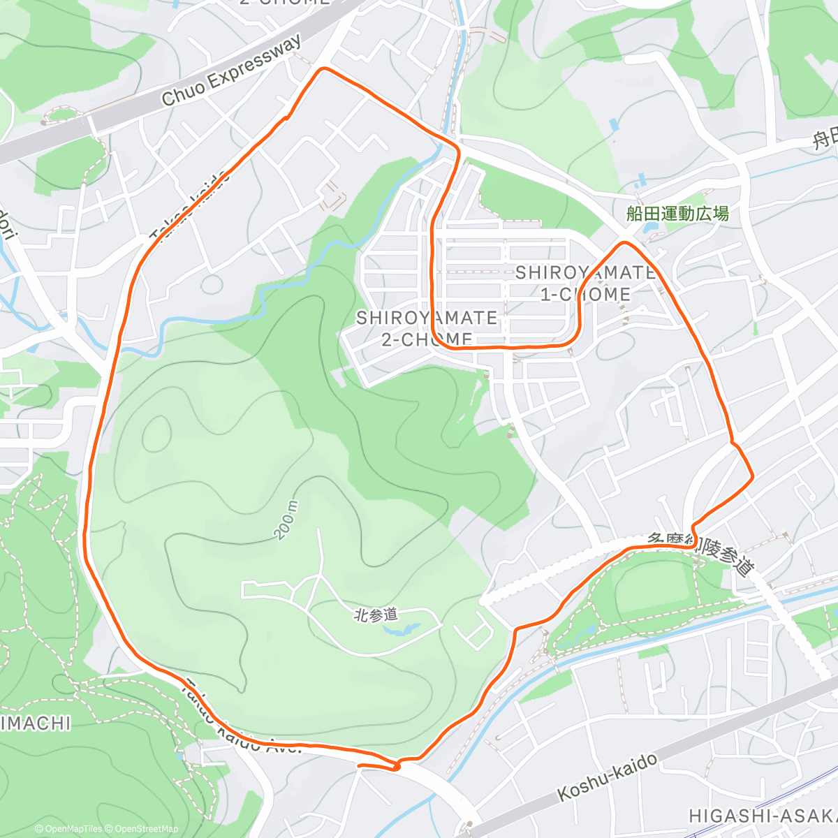 Map of the activity, Shiroyamate