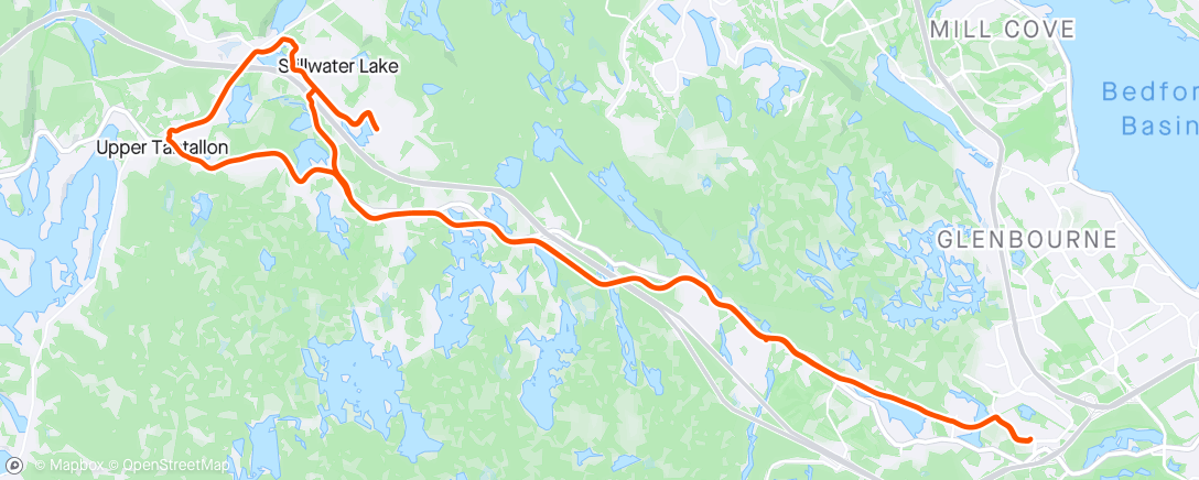 Map of the activity, BLT Trail to Bayers Lake