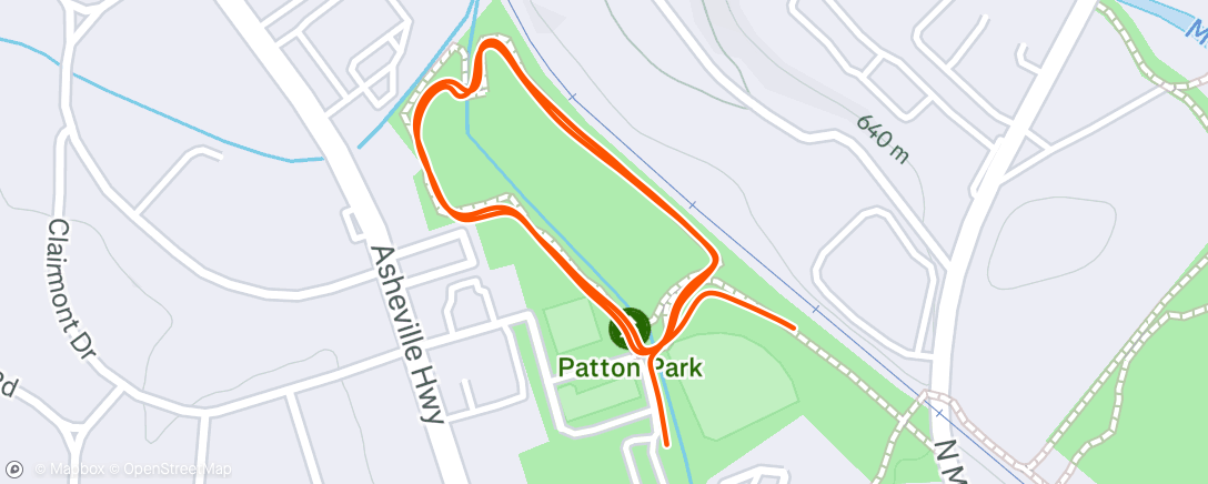 Map of the activity, Run