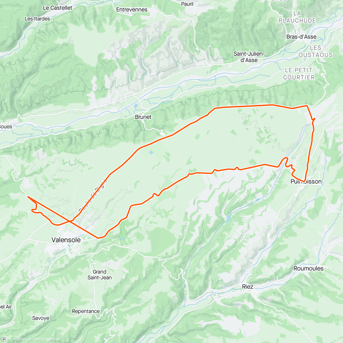 Map of the activity, ROUVY - Zona 3 alta Sweetspot (3-10 MIN) - 2024-04-27