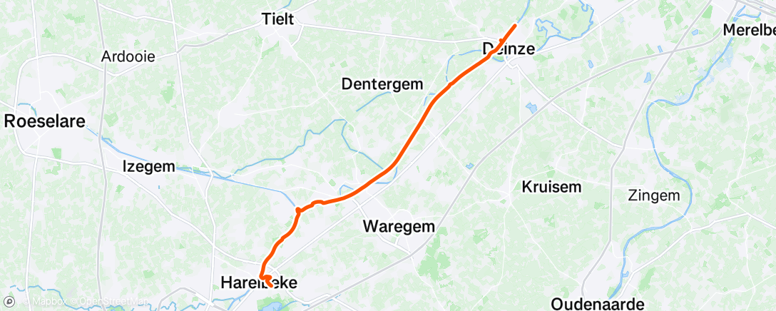 Map of the activity, Pre-race E3 Harelbeke (race #13)