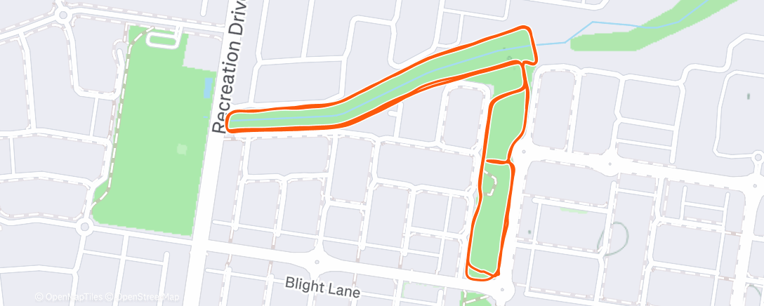 Map of the activity, Morning Run